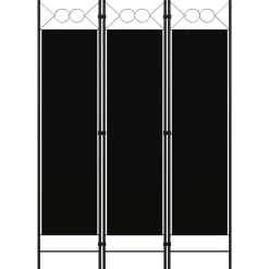 vidaXL Kamerscherm met 3 panelen 120x180 cm zwart