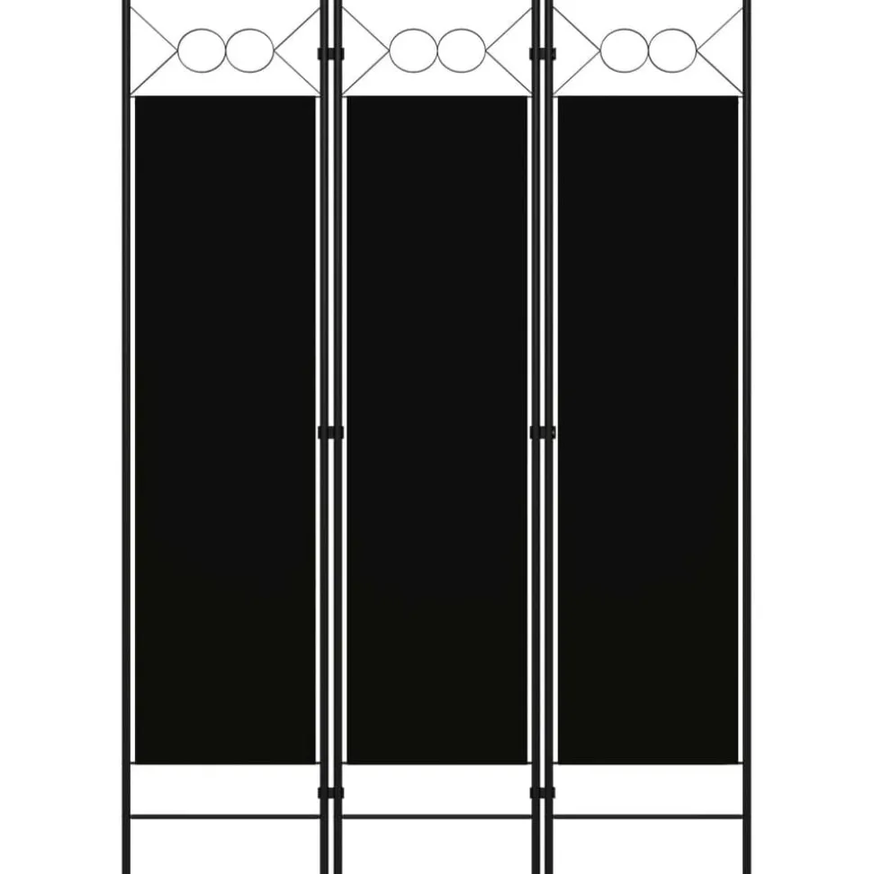 vidaXL Kamerscherm met 3 panelen 120x180 cm zwart