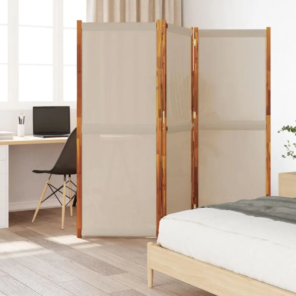 vidaXL Kamerscherm met 3 panelen 210x180 cm taupe