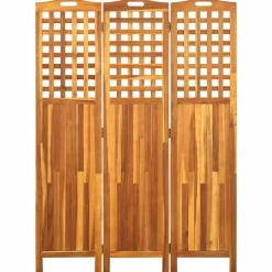 vidaXL Kamerscherm met 3 panelen 121x2x170 cm massief acaciahout