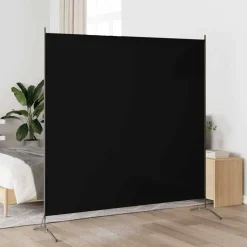 vidaXL Kamerscherm met 1 paneel 175x180 cm zwart
