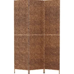 vidaXL Kamerscherm met 3 panelen 122x180 cm waterhyacint bruin