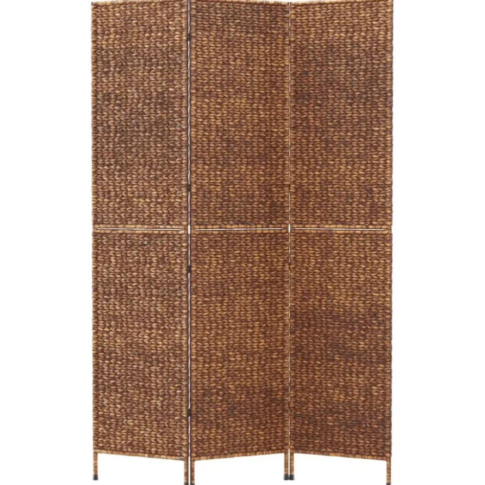 vidaXL Kamerscherm met 3 panelen 122x180 cm waterhyacint bruin