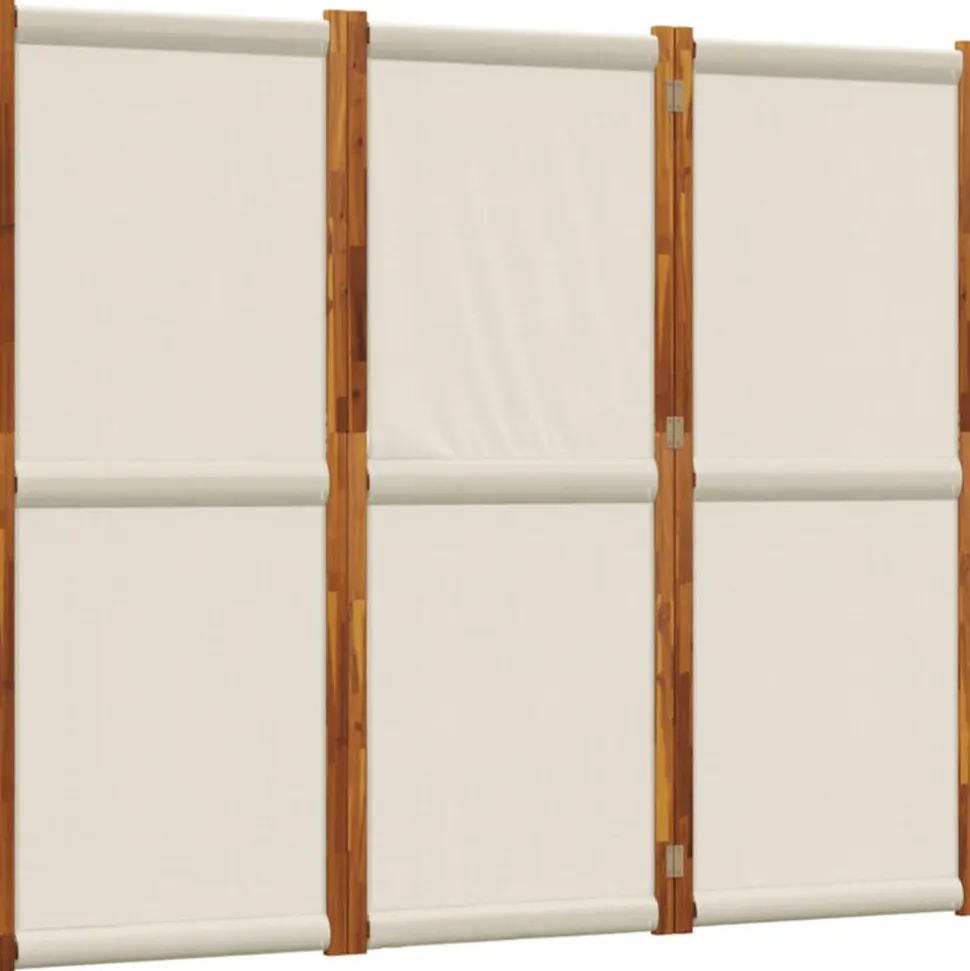 vidaXL Kamerscherm met 3 panelen 210x180 cm lichtgrijs