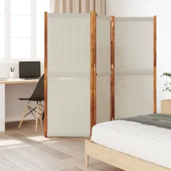 vidaXL Kamerscherm met 3 panelen 210x180 cm lichtgrijs