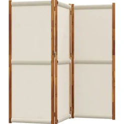 vidaXL Kamerscherm met 3 panelen 210x180 cm lichtgrijs