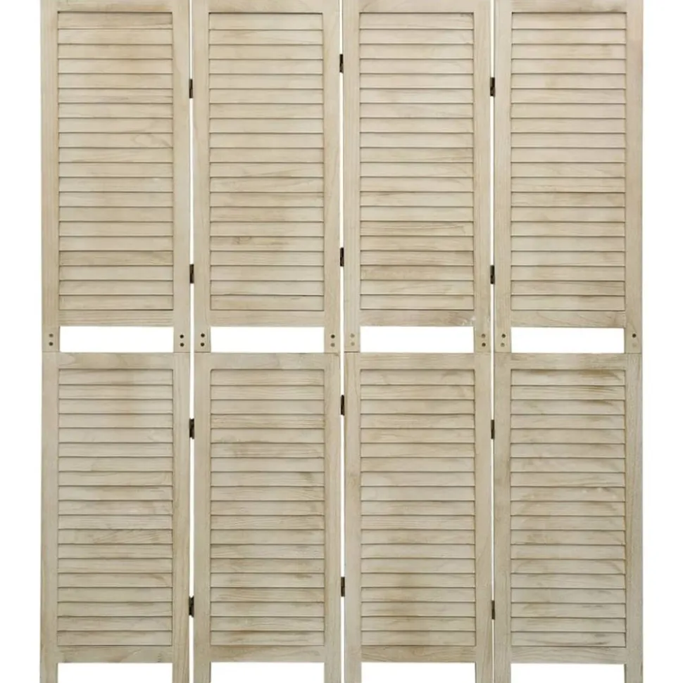 vidaXL Kamerscherm met 4 panelen massief paulowniahout