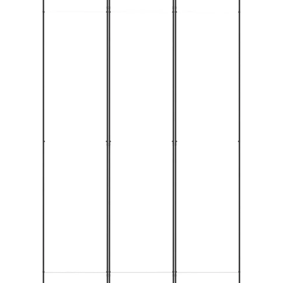 vidaXL Kamerscherm met 3 panelen 150x220 cm stof wit