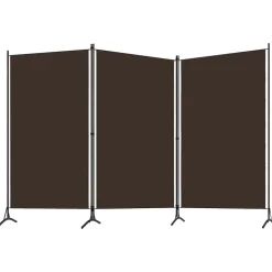 vidaXL Kamerscherm met 3 panelen 260x180 cm bruin