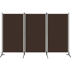 vidaXL Kamerscherm met 3 panelen 260x180 cm bruin