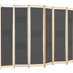 vidaXL Kamerscherm met 6 panelen 240x170x4 cm stof grijs