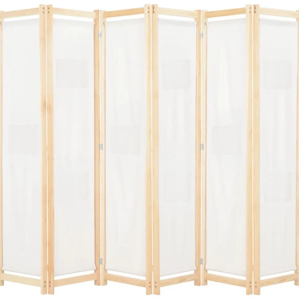vidaXL Kamerscherm met 6 panelen 240x170x4 cm stof crème