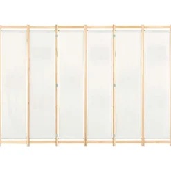 vidaXL Kamerscherm met 6 panelen 240x170x4 cm stof crème