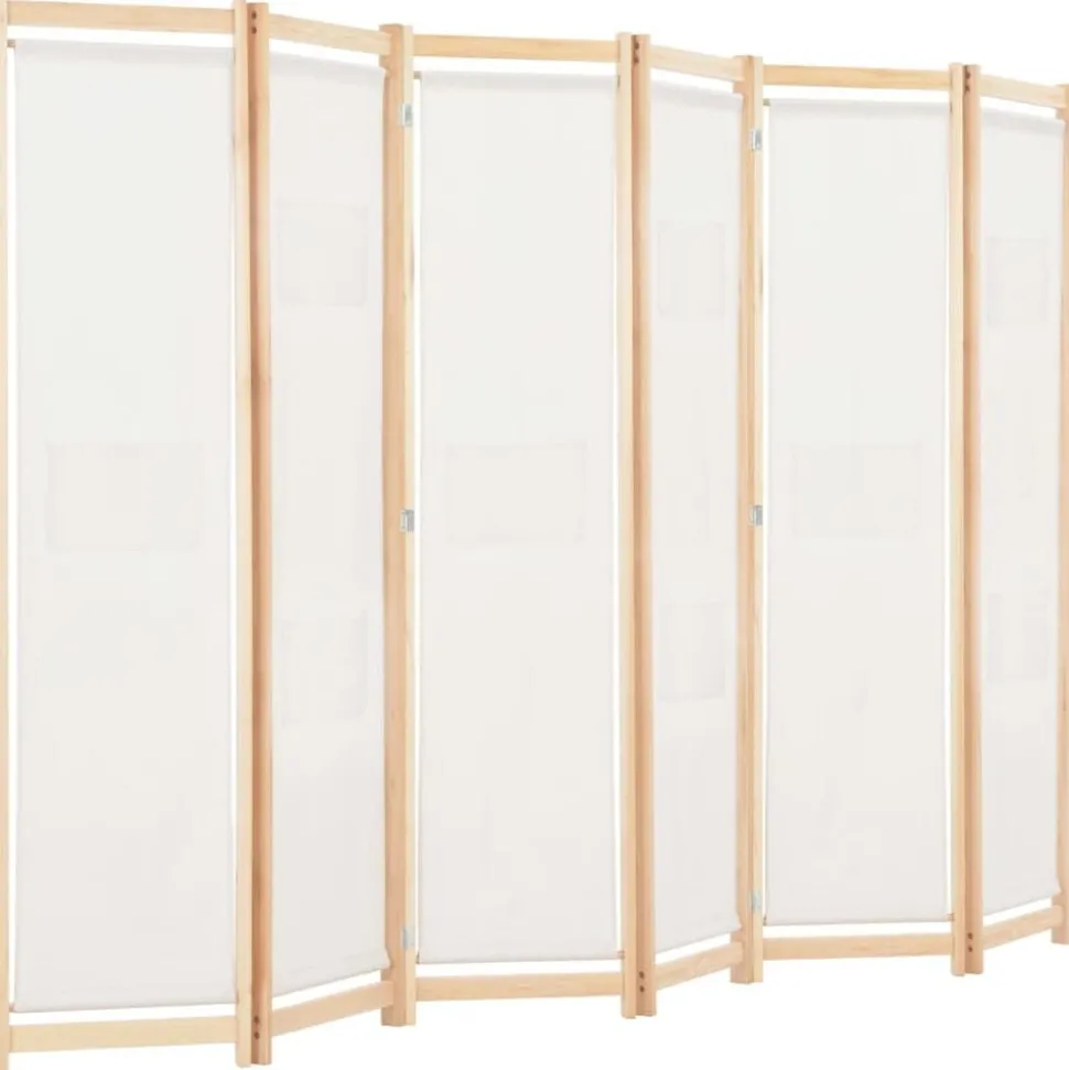 vidaXL Kamerscherm met 6 panelen 240x170x4 cm stof crème