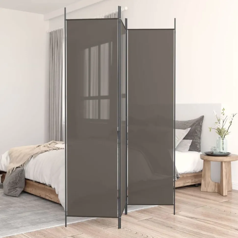 vidaXL Kamerscherm met 3 panelen 150x200 cm stof antracietkleurig