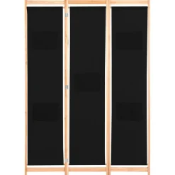 vidaXL Kamerscherm met 3 panelen 120x170x4 cm stof zwart