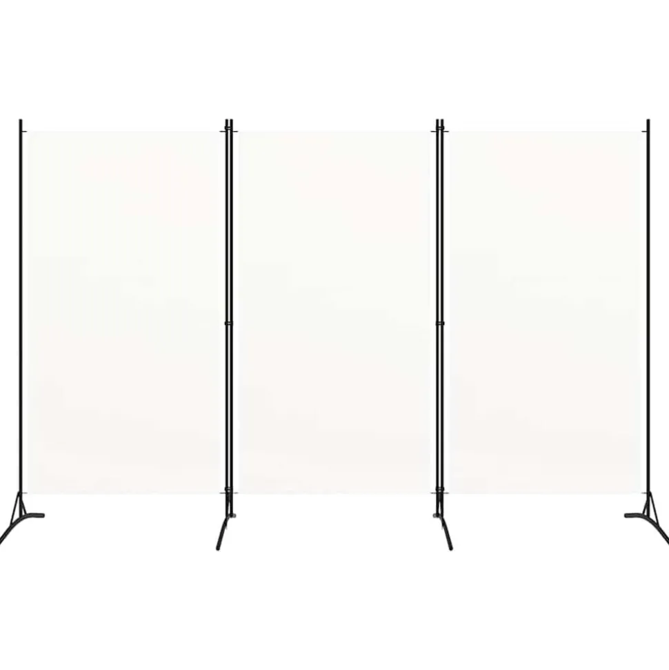 vidaXL Kamerscherm met 3 panelen 260x180 cm stof wit