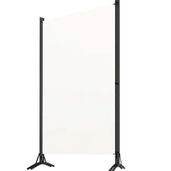 vidaXL Kamerscherm met 3 panelen 260x180 cm stof wit