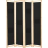vidaXL Kamerscherm met 4 panelen 160x170x4 cm stof zwart