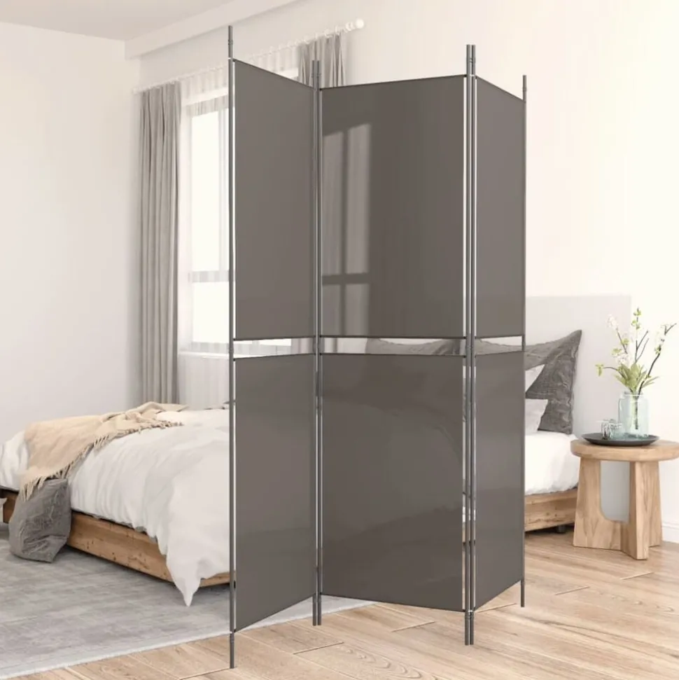 vidaXL Kamerscherm met 3 panelen 150x180 cm stof antracietkleurig