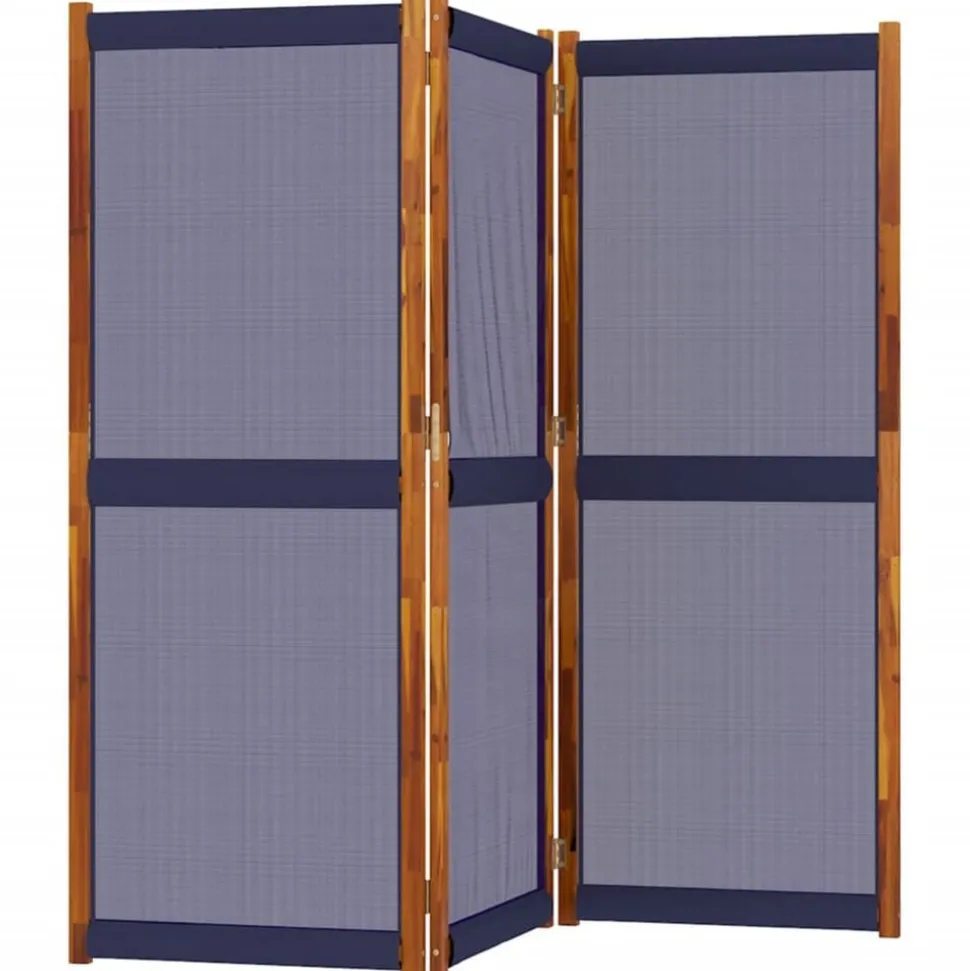 vidaXL Kamerscherm met 3 panelen 210x180 cm donkerblauw