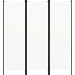 vidaXL Kamerscherm met 3 panelen 150x180 cm wit