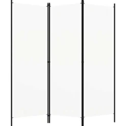 vidaXL Kamerscherm met 3 panelen 150x180 cm wit