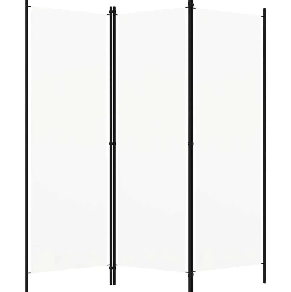 vidaXL Kamerscherm met 3 panelen 150x180 cm wit