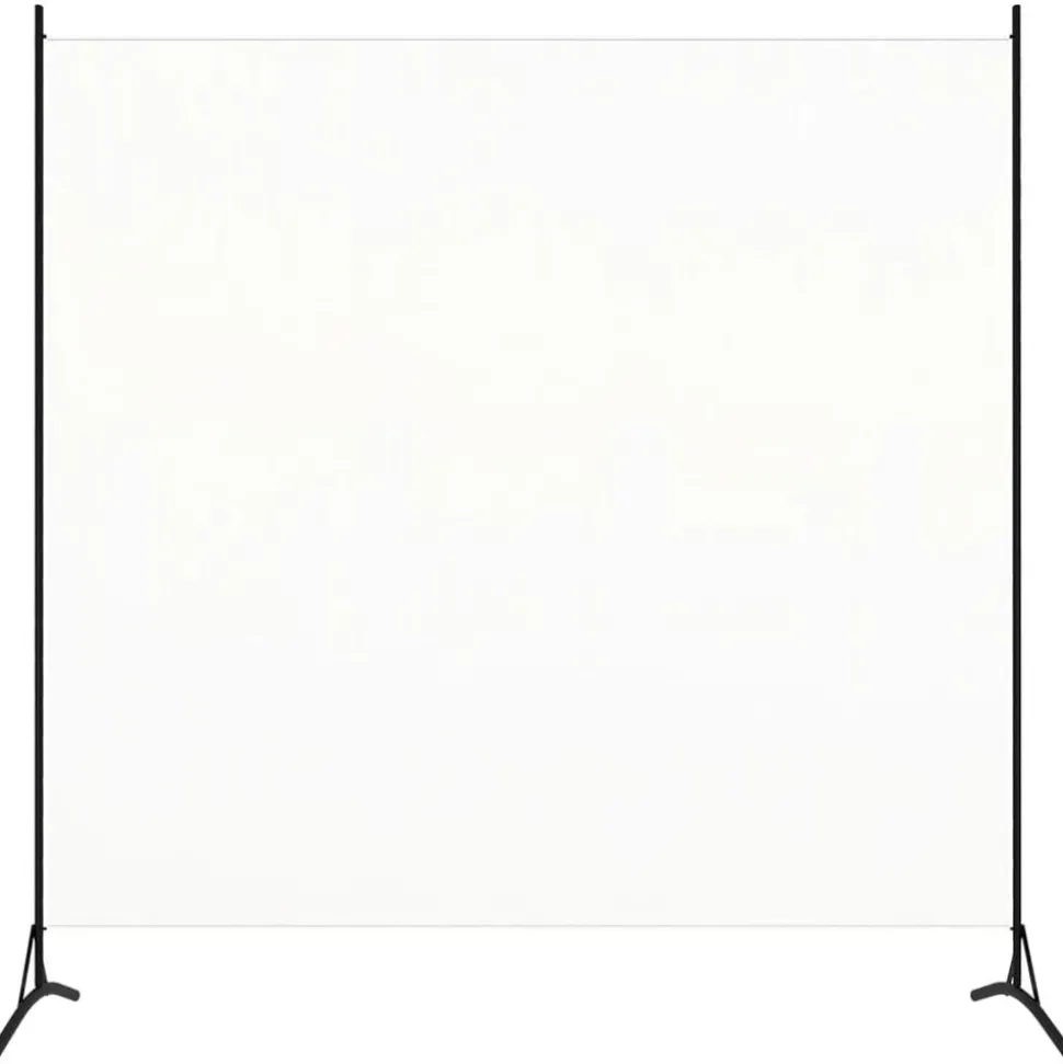 vidaXL Kamerscherm met 1 paneel 175x180 cm stof wit