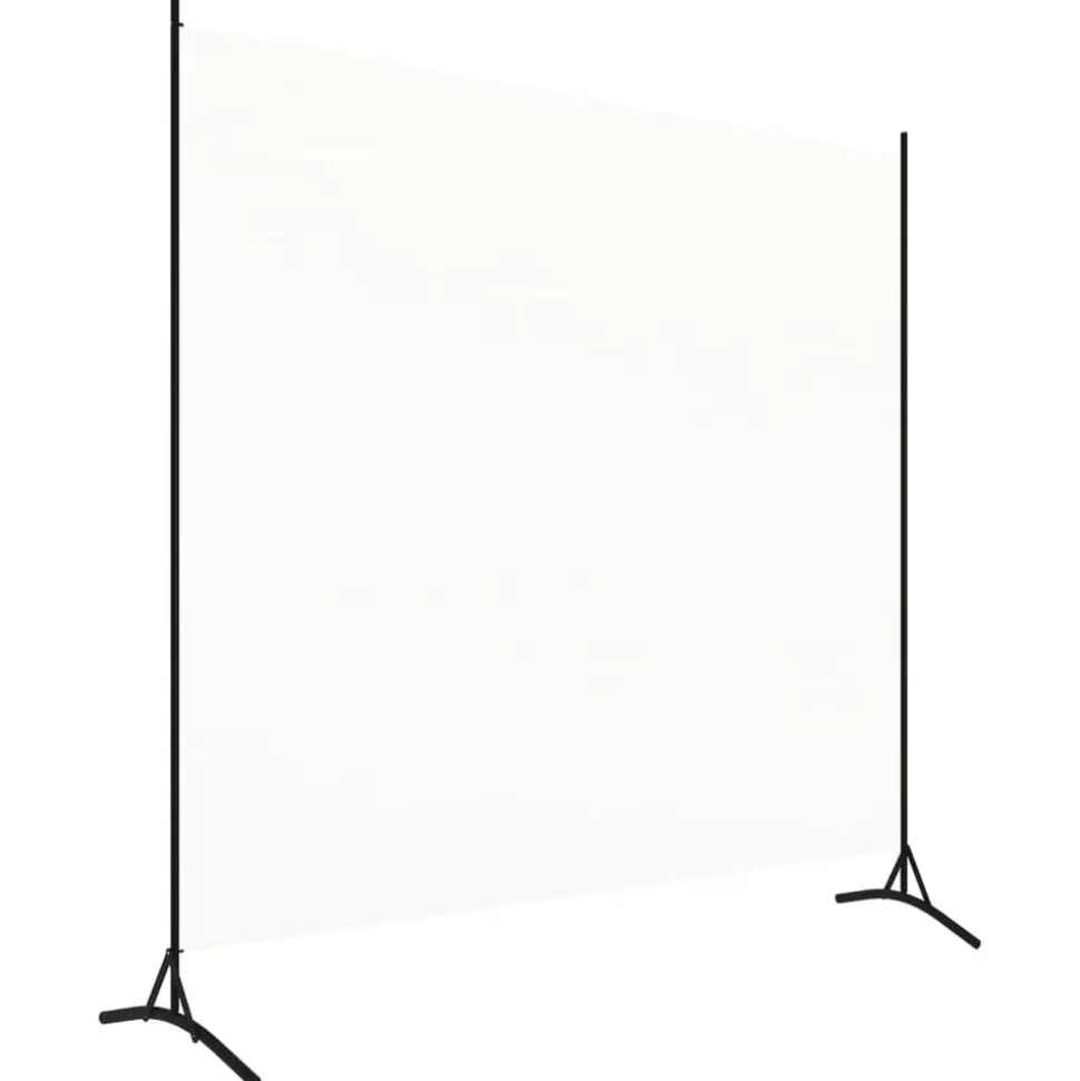 vidaXL Kamerscherm met 1 paneel 175x180 cm stof wit
