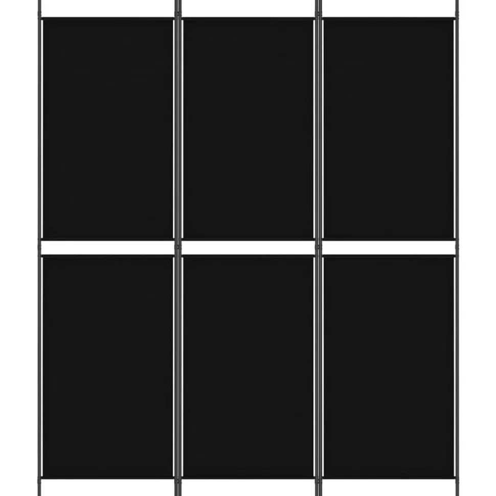 vidaXL Kamerscherm met 3 panelen 150x180 cm stof zwart