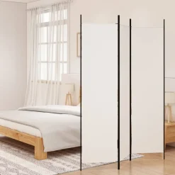 vidaXL Kamerscherm met 3 panelen 150x200 cm stof wit