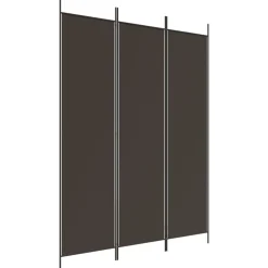 vidaXL Kamerscherm met 3 panelen 150x200 cm stof bruin