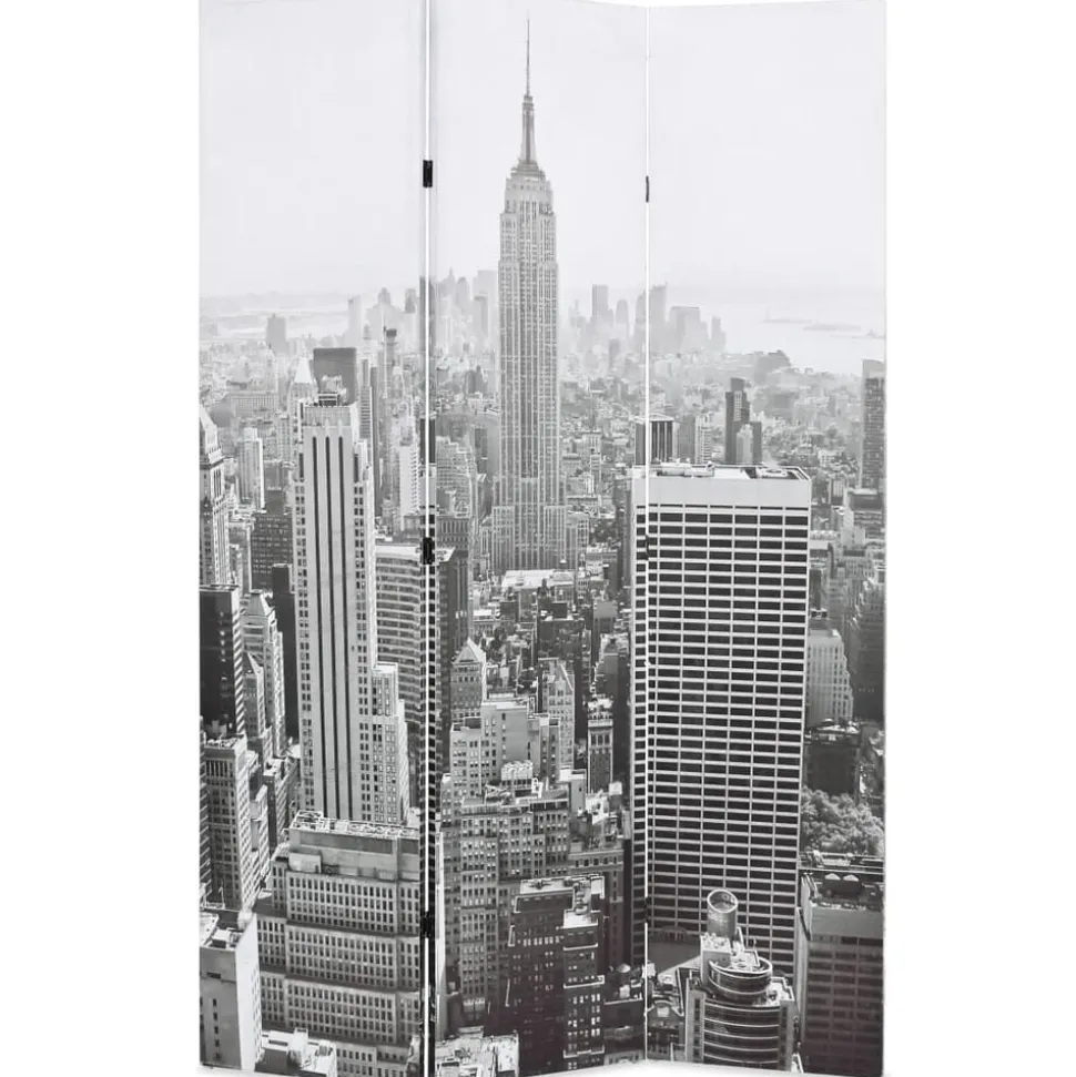 vidaXL Kamerscherm New York bij daglicht 120x170 cm zwart en wit