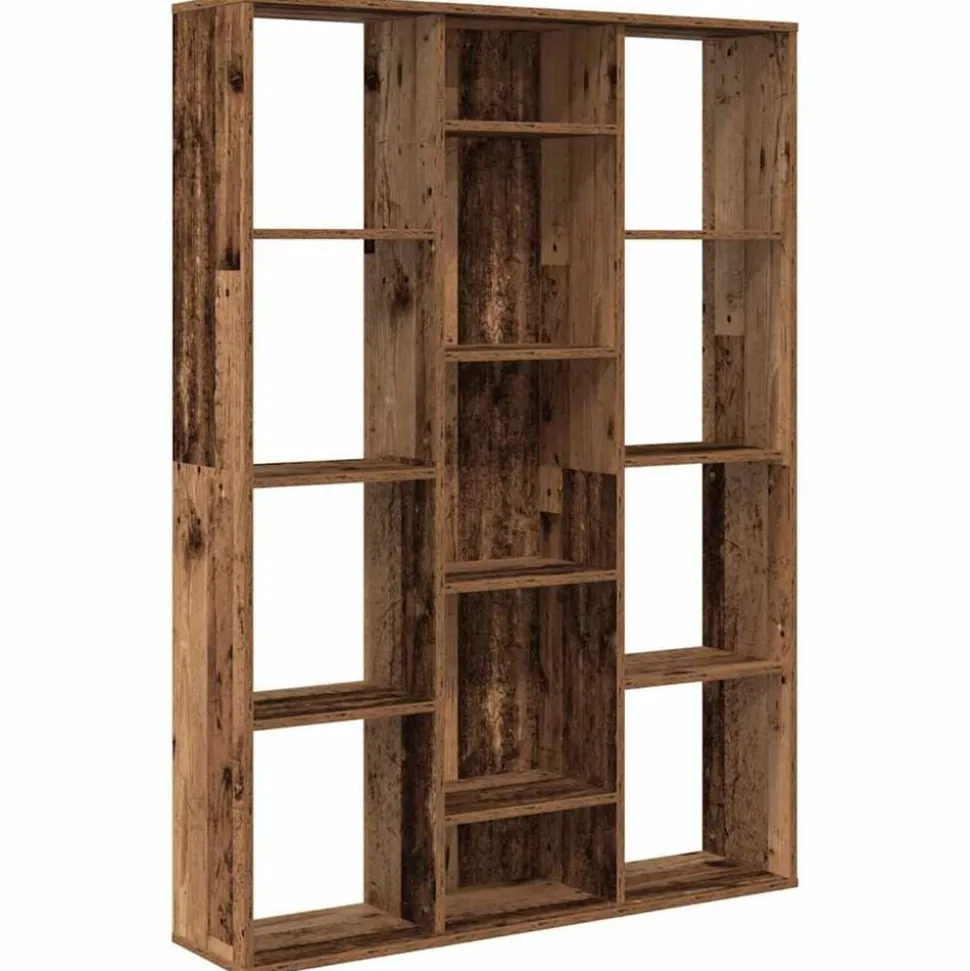 vidaXL Kamerscherm/boekenkast 100x24x140 cm bewerkt hout oud hout