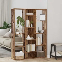 vidaXL Kamerscherm/boekenkast 100x24x140 cm bewerkt hout oud hout