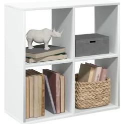 vidaXL Kamerverdeler Boekenkast Wit 69,5x29x69,5 cm Bewerkt Hout