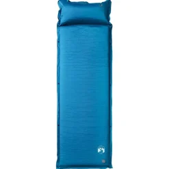 vidaXL Kampeermatras met kussen zelfopblazend 1-persoons turquoise