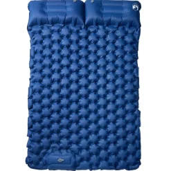 vidaXL Kampeermatras met kussens zelfopblazend 2-persoons marineblauw