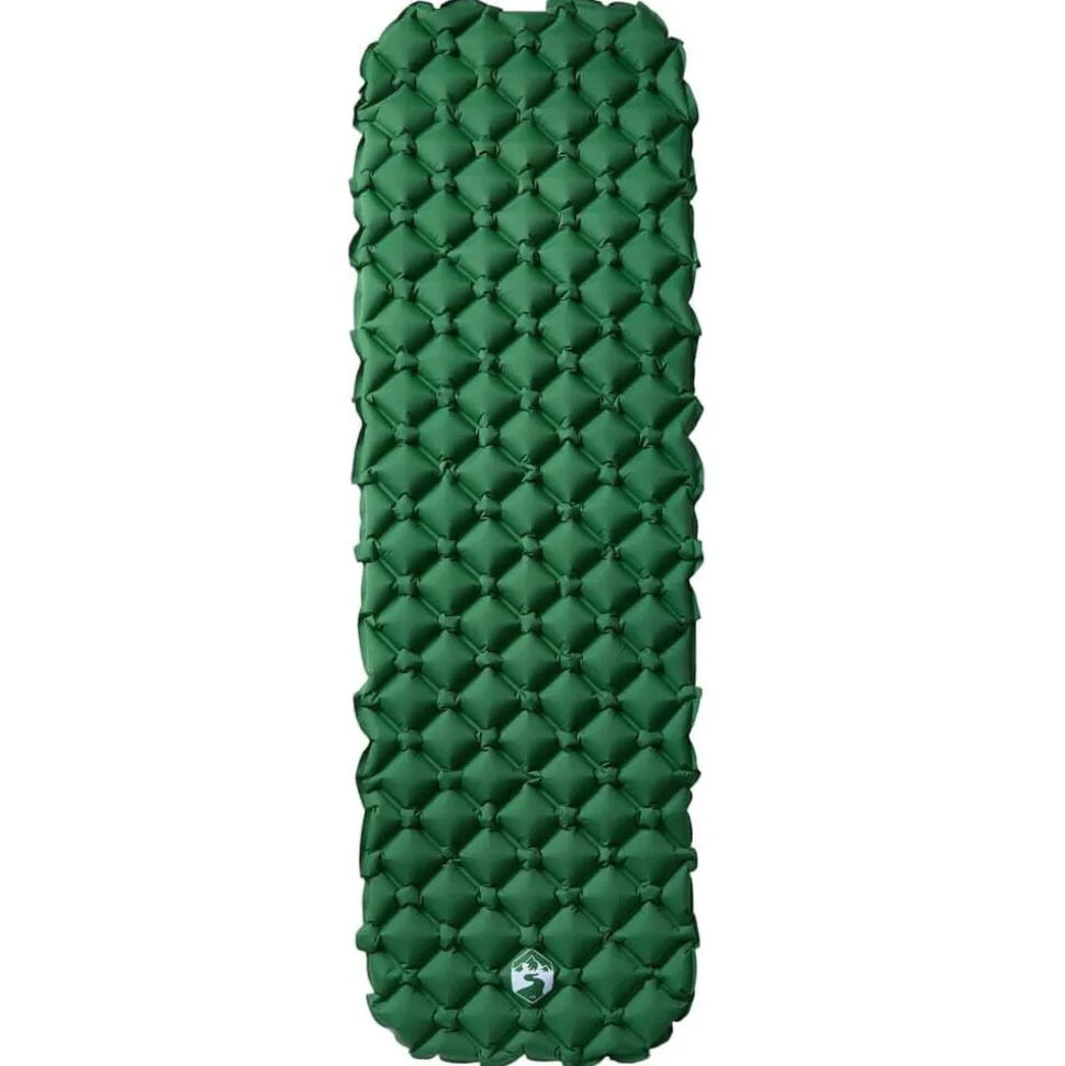 vidaXL Kampeermatras opblaasbaar 190x58x6 cm 1- persoons groen