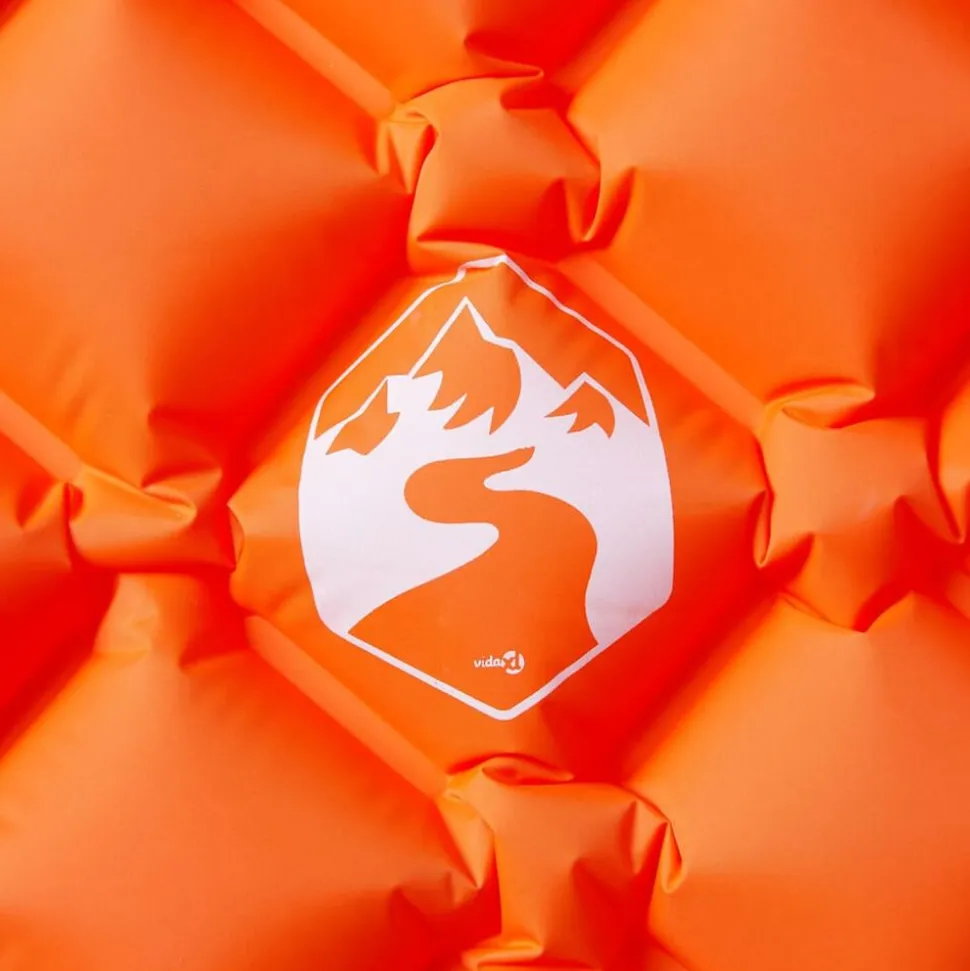 vidaXL Kampeermatras opblaasbaar 190x58x6 cm 1-persoons oranje