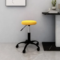 vidaXL Kantoorstoel draaibaar fluweel mosterdgeel