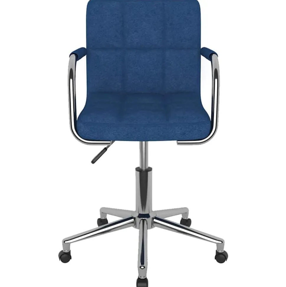 vidaXL Kantoorstoel draaibaar stof blauw
