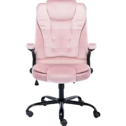 vidaXL Kantoorstoel fluweel roze