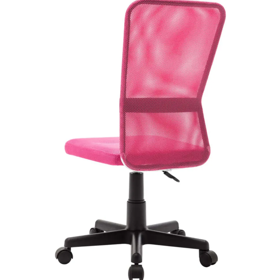 vidaXL Kantoorstoel 44x52x100 cm mesh stof roze