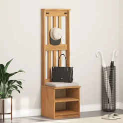 vidaXL Kapstok SANDNES 45x40x159,5 cm massief grenenhout
