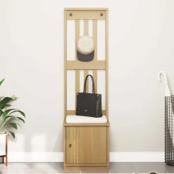 vidaXL Kapstok SANDNES 45x40x159,5 cm massief grenenhout