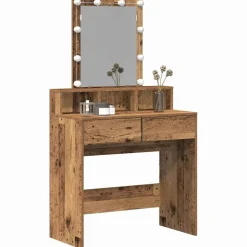 vidaXL Kaptafel met lade Oud Hout 80 x 41 x 144,5 cm Bewerkt hout