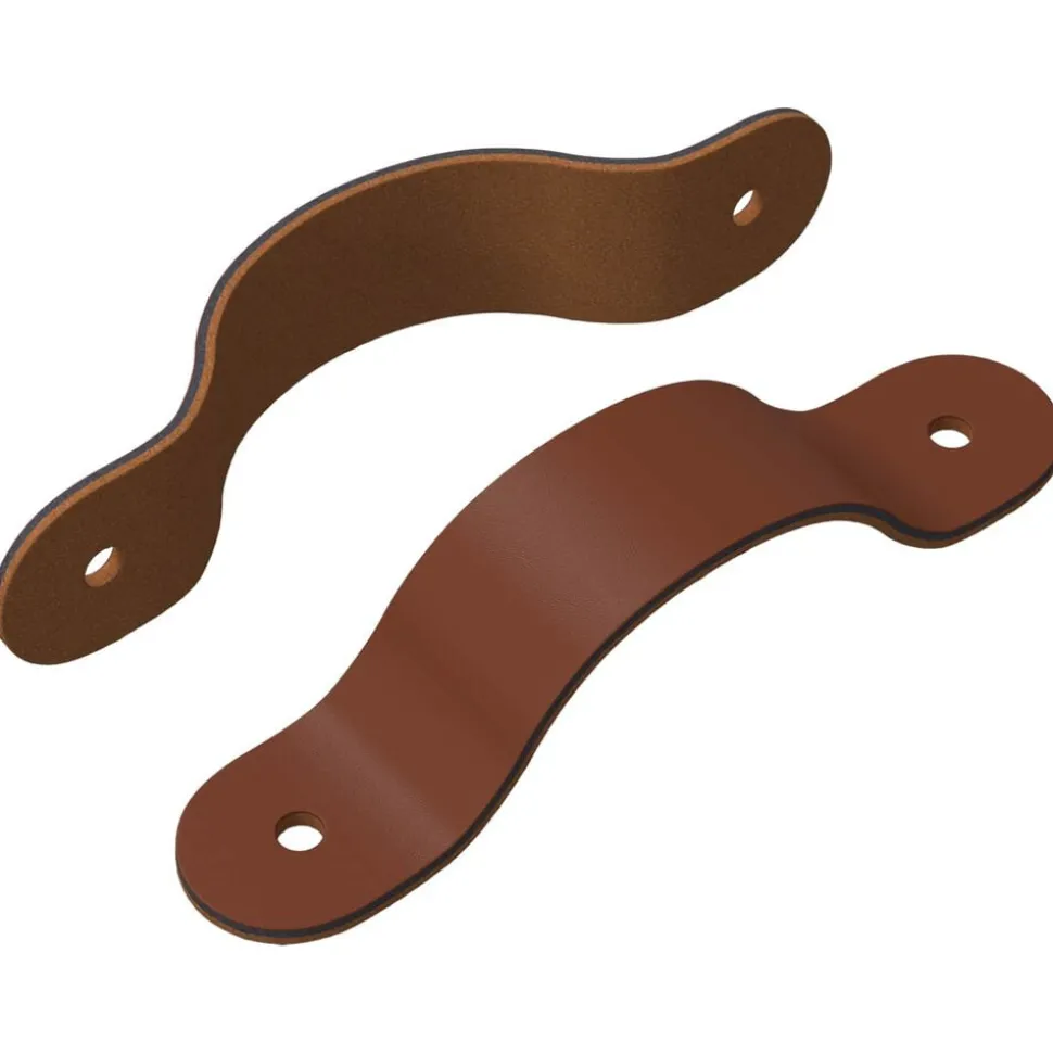 vidaXL Kast Handvatten 2 pcs Bruin 140 x 25 x 2,3 mm PU