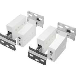 vidaXL Kast Hangbeugel 2 pcs Wit 70 x 48 x 19 mm Ijzer en Plastic